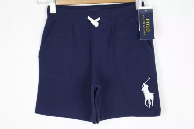 Polo Ralph Lauren Toddler Big Pony Shorts Sweat Terry Navy Blue / White Pony