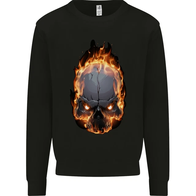 Fire Skull Kids Sweatshirt Jumper