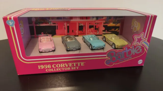 Hot Wheels Collectors Barbie The Movie Corvette 4-Pack