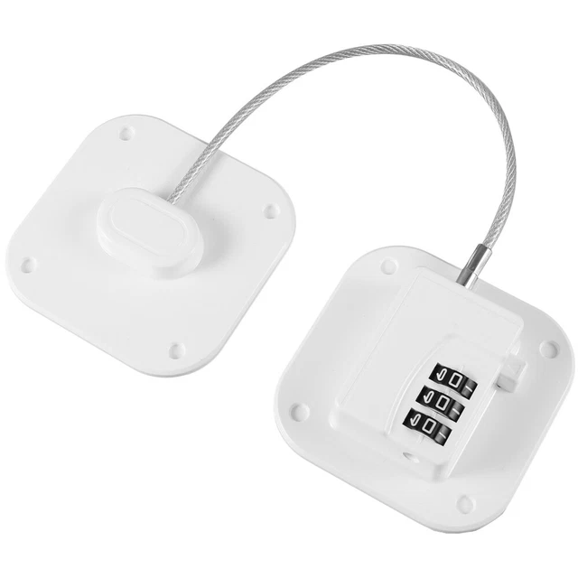 Casa Limitatore Di Apertura Finestra Con Chiavi, NewBinn 2 Pack Blocco Frigorifero Bambini Frigo Lucchetto Senza Foratura Chiusure Di Sicurezza Per Finestre Armadietto Cassetto Congelatore, Bianco