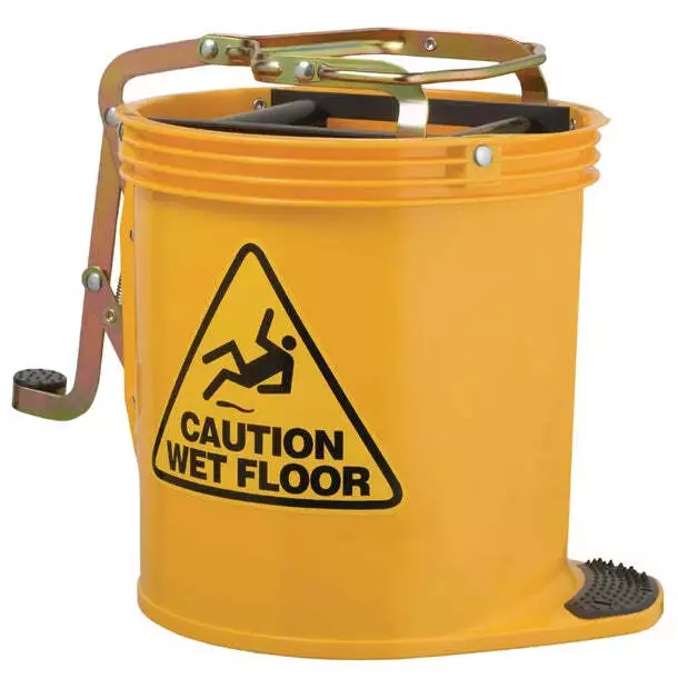 Oates Contractor Roller Wringer Bucket Yellow 15Ltr PAS-DF952