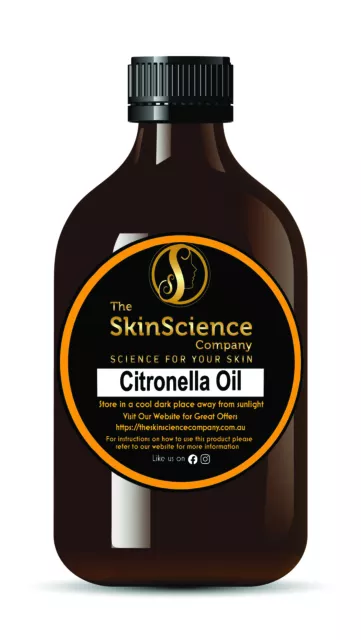 Citronella Essential Oil Cymbopogon Nardus 100% Pure and Natural Undiluted Oil