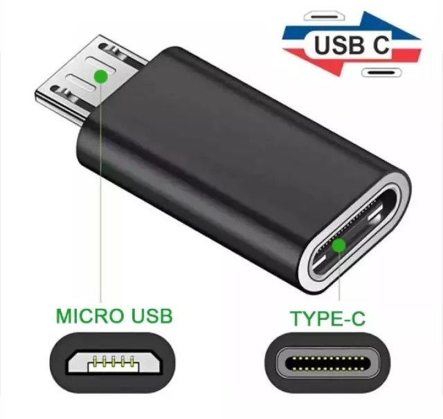 Adattatore convertitore  Cavo Cavetto Smartphone Da Tipo C  3.1 a Tipo Micro Usb