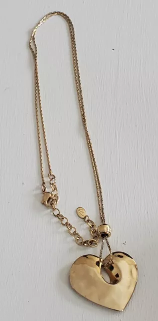 Lauren Conrad LC Gold Tone Heart Pendant Chain Necklace