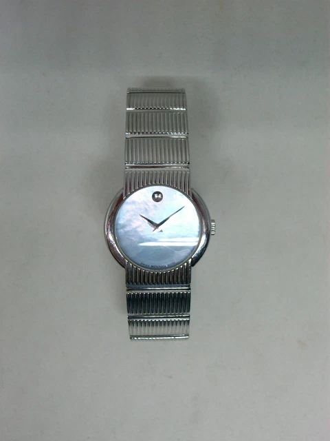 Movado Museum Concerto 84.G4.1842 Stainless Steel Ladies Mother of Peal Dial