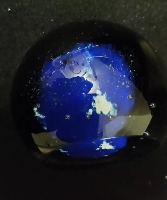 Vintage Signed Caithness Scotland Plough Blown Art Glass Paperweight Boxed #6