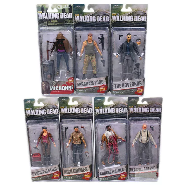 The Walking Dead 5" Action Figure Rick Carol Hershel Abraham McFarlane Toys