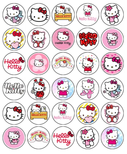 Hello Kitty Cake Topper Edible Birthday Cupcake Decorations (30)