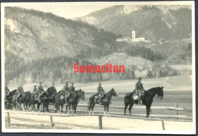 G5/6 Ww2 Original Photo Of German Soldiers On Horseback