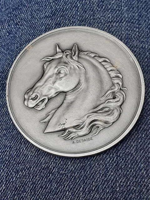 V/RARE ANCIENNE MÉDAILLE BRONZE DESAIDE c1900 1,8 46 mm ORIGINAL NON