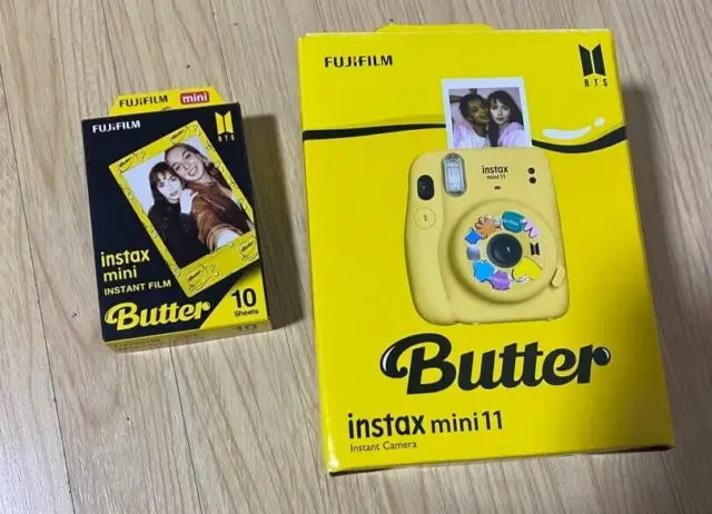 BTS Butter FUJIFILM instax Mini 11 Yellow K-POP  camera bonus Japan excellent