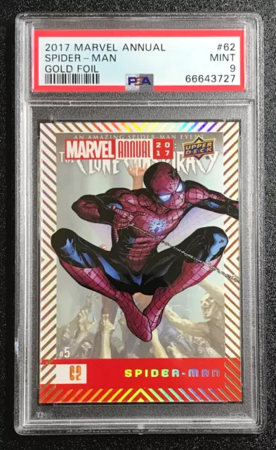 2017 Marvel Annual 🔥 SPIDER-MAN ePACK ACHIEVEMENT GOLD PSA 9 🔥