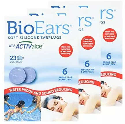 BioEars Soft Silicone Earplugs With ACTIValoe. Premium silicone. Protection Fro