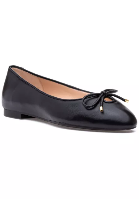 NIB NEW Stuart Weitzman Gabby Flat black leather suede ballet flats 6 7.5 8 9.5