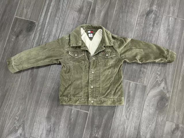 giubotto jeans (verde) TOMMY HILFIGER bambino 7/9 anni - come nuovo