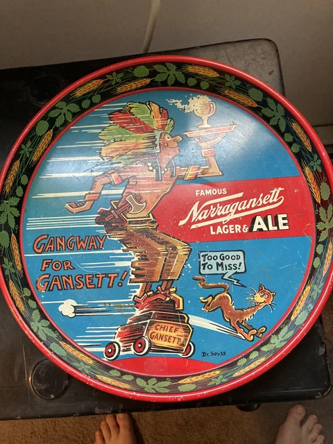 naragansett drsuess beer tray
