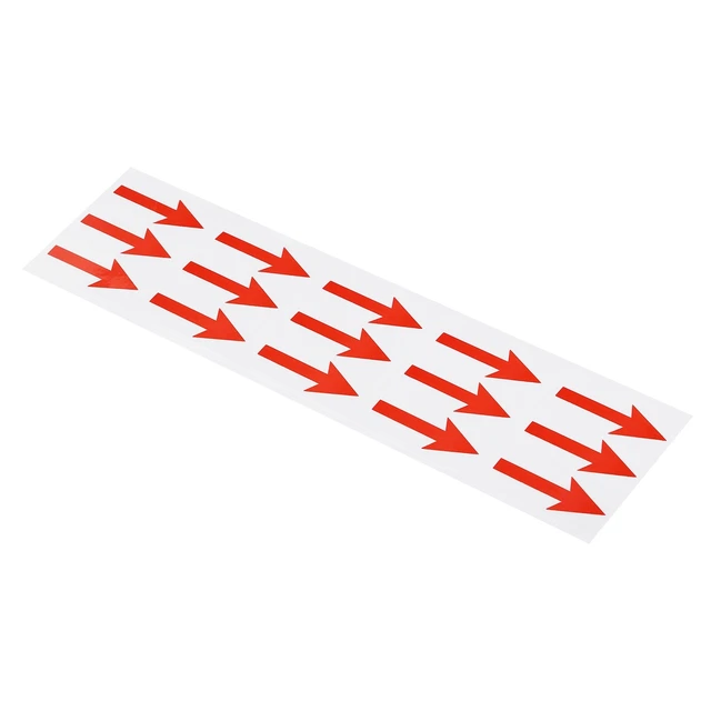Arrow Sticker 2 Inch Clear Directional Sign PVC Adhesive Floor Decal, Red 300pcs