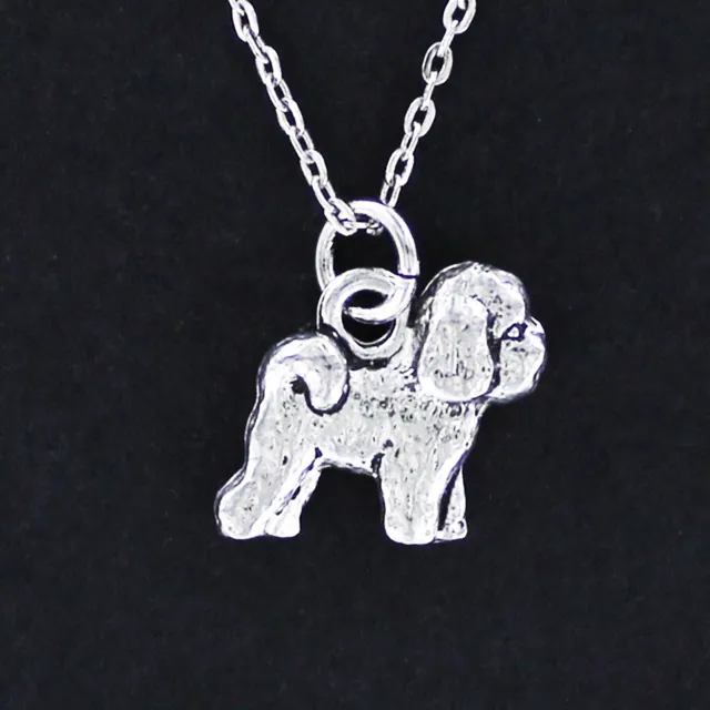 BICHON FRISE Dog Necklace on Chain or Charm Only Pewter  White Curly French Pet