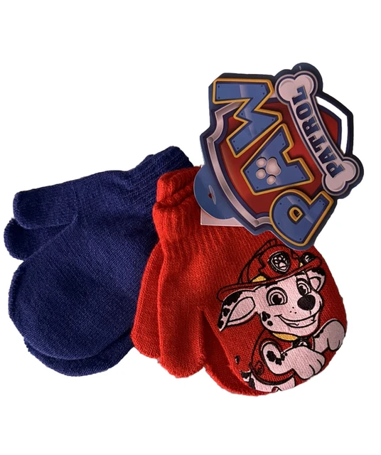 Paw Patrol Kids  Winter Red Blue Mittens Set Of 2 Pairs Boy Nickelodeon