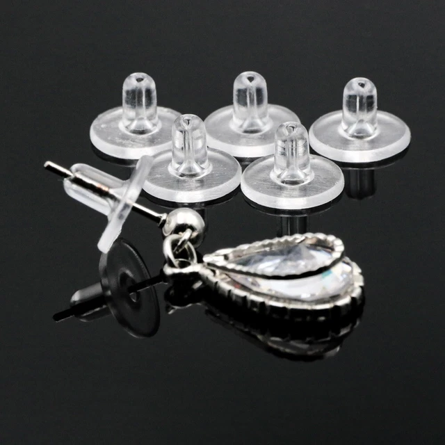 Pendientes Espalda Topper Goma Silicona Pendientes Auriculares Joyería Accesorios