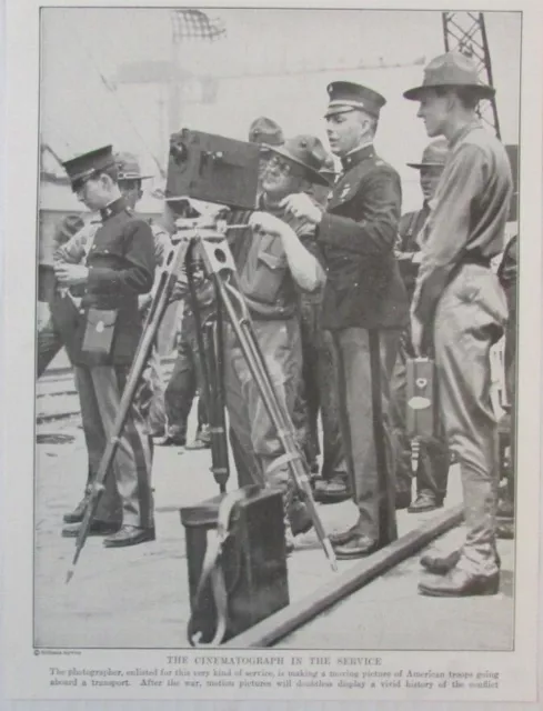 American Cinematographer Photographer 1920 Print World War I