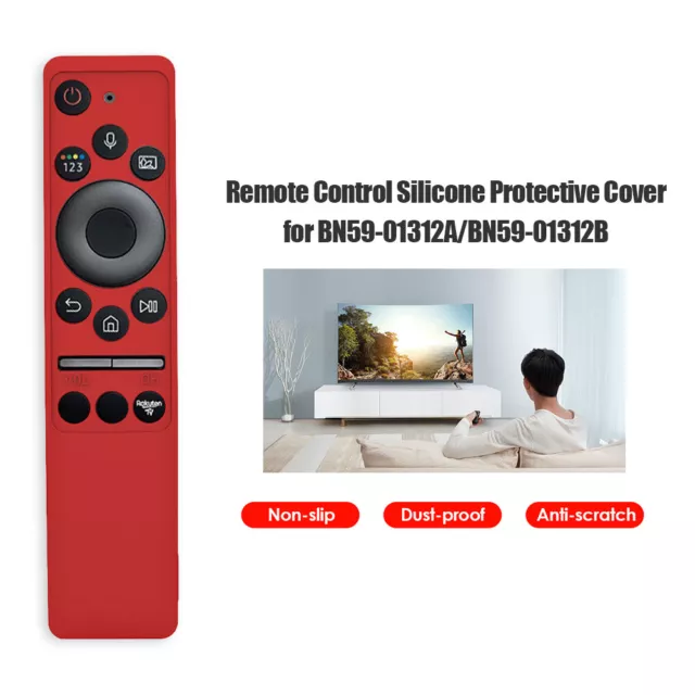 Silicone Remote Case Cover for Samsung TV Remote Control BN59-01312A (Red) 2