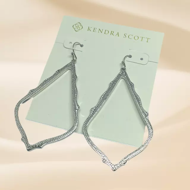 Kndra Scott Sophee Drop Earrings Rhodium Big style New With dust bag