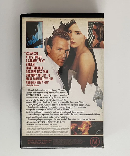 REVENGE [VHS] ROADSHOW Video Clamshell Box Ex-Rental Tape Scott Costner ...