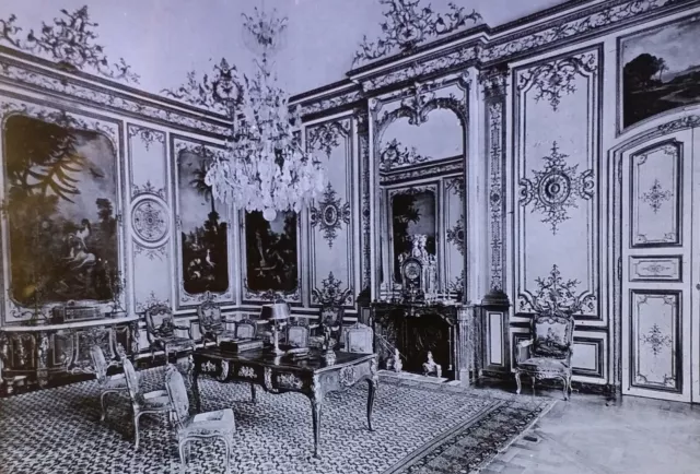 Princes Chamber, Château de Chantilly, France, c1930 Magic Lantern Glass Slide