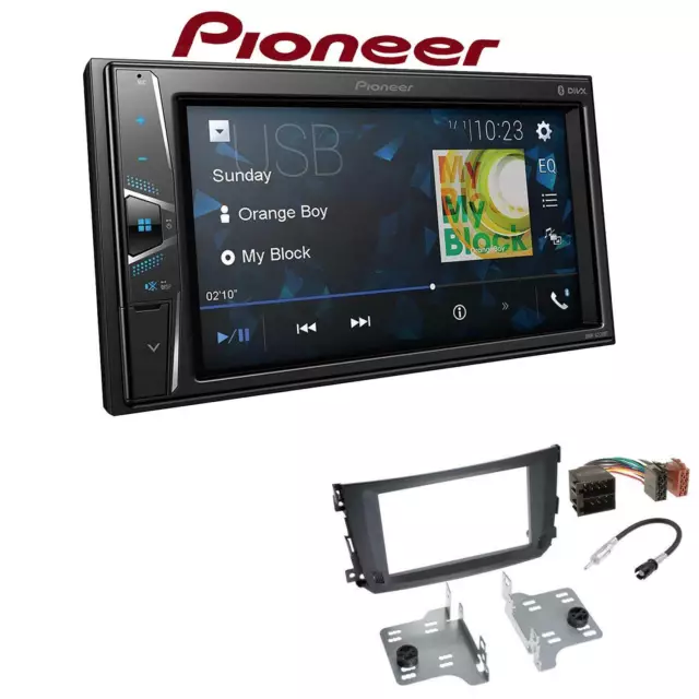Pioneer Autoradio Bluetooth Touchscreen USB für Smart ForTwo 2010-2015 schwarz