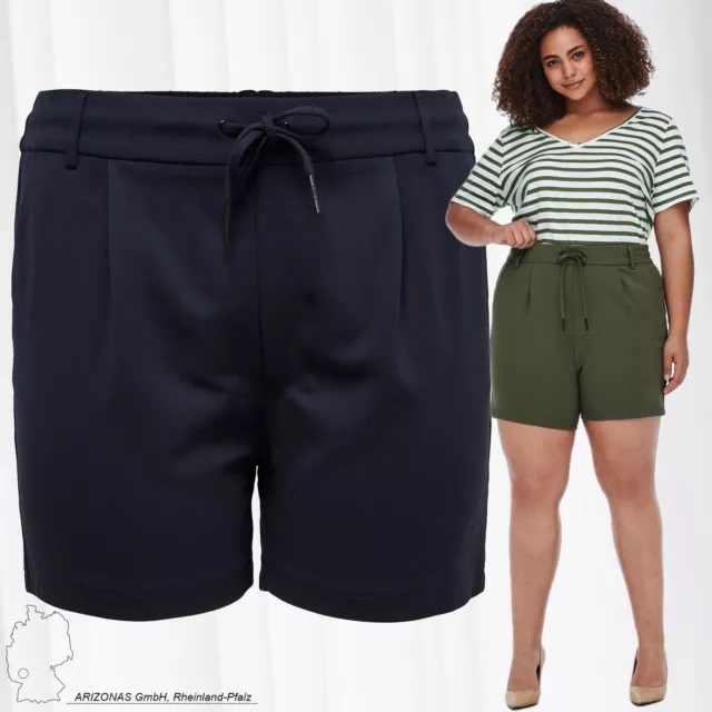 ONLY CARMAKOMA Women Short Fabric Plus Size Bermuda Shorts CARGOLDTRASH NEW