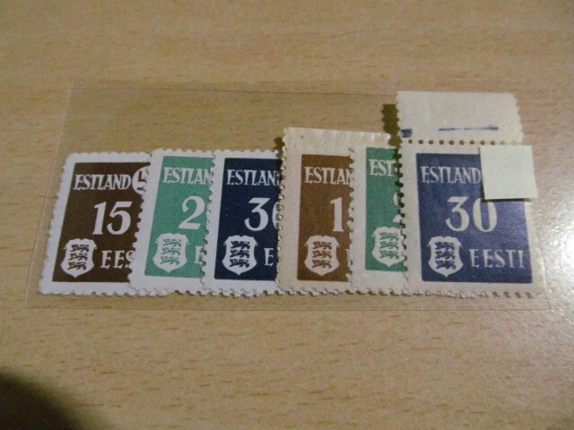 E8269) Dt Besetzung Estland ** 1-3 x und y beide Papiere postfr/echt, Mi 120