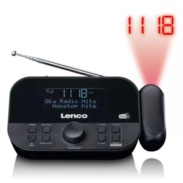 Lenco CR-615 DAB+, FM Radio (Schwarz) Schwarz