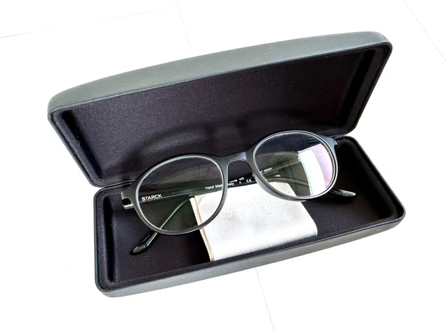 Occhiali da lettura Starck SH3007 0001, uomo, plastica, nero, ipovedenti