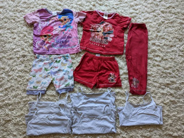 3-4 Years Girls Pajama And Vest Bundle