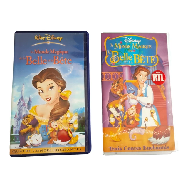 LOT CASSETTES VIDÉO VHS Walt Disney La Belle et La Bête Dessin Animé K7