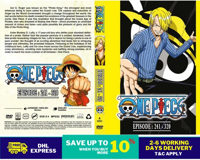 ANIME DVD ONE Piece Series Box 4 (Episode 241 320) English Dubbed