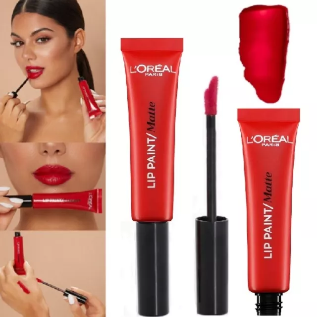 L'Oréal Infaillible Lip Paint Matte Rouge à Lèvres Lip Gloss 204 Red Actually
