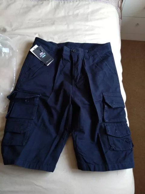 Mens Shorts Navy 32 Waist