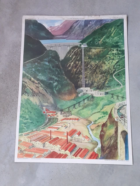 Z137 AFFICHE SCOLAIRE ECOLE ROSSIGNOL L'ESTUAIRE - L'INNONDATION