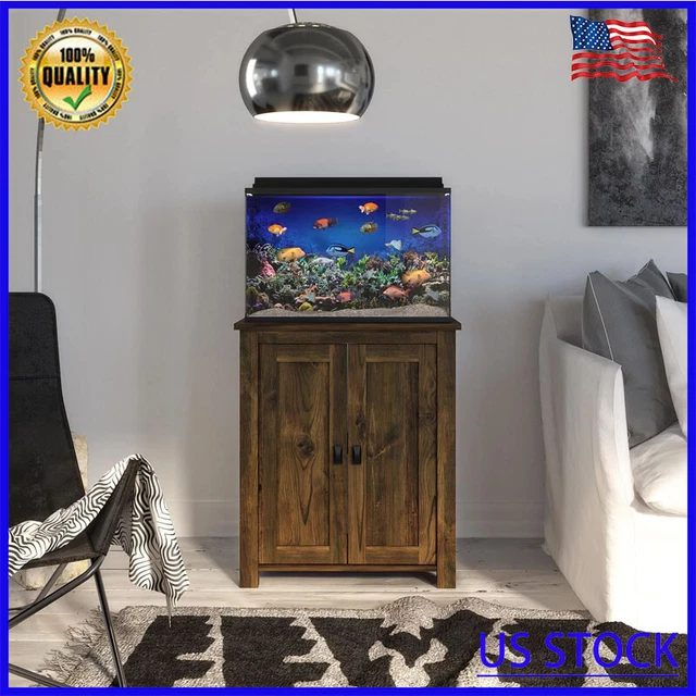 10/20 Gal Aquarium Terrarium Tank Stand Fish Tank Accessories Storage Cabinet