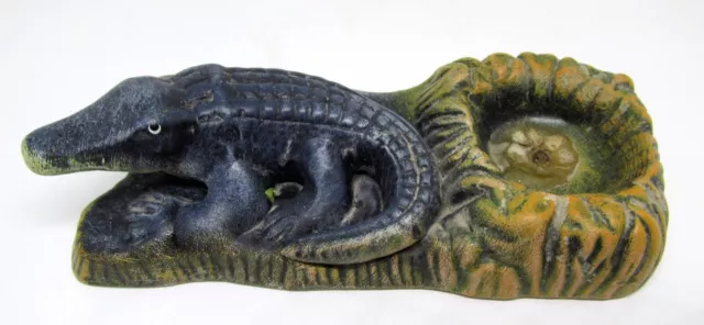 Alligator Crocodile Redware Figurine