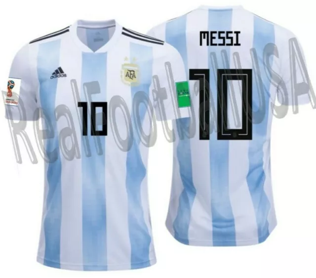 ADIDAS LIONEL MESSI Argentina Home Jersey Fifa World Cup 2018 Patches