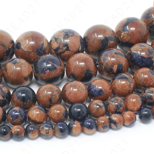Natural Gemstone Beads Round Loose Wholesale 4mm 6mm 8mm 10mm 12mm 15.5" Strand