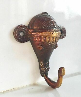 Antique Brass Elephant Hook Hanger Coat Key Hooks Rack Towel Hat Hook Wall Decor
