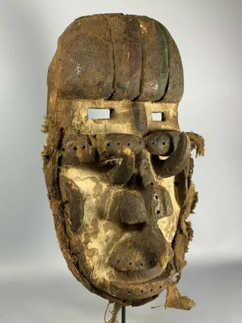 200818 - Old African Bugle We Guere mask - Iv. Coast.