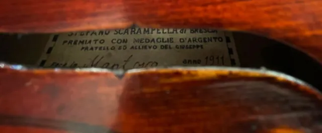 eine sehr alte 4/4 geige violin mit zettel scarampella 1911 SUPER SOUND 2