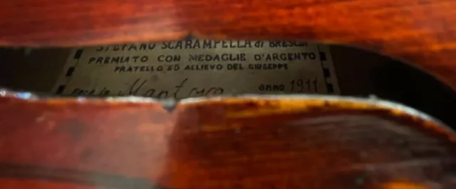 un violín violín 4/4 violín muy antiguo con papel escarampella 1911 SUPER SONIDO 2