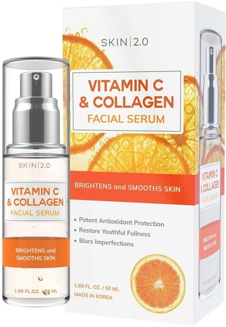 Vitamin C & Collagen Face Serum - Dark Spots & Acne, Skin Brighten Facial Serum