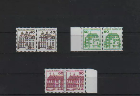 ALLEMAGNE RFA Paires horizontales série des Châteaux